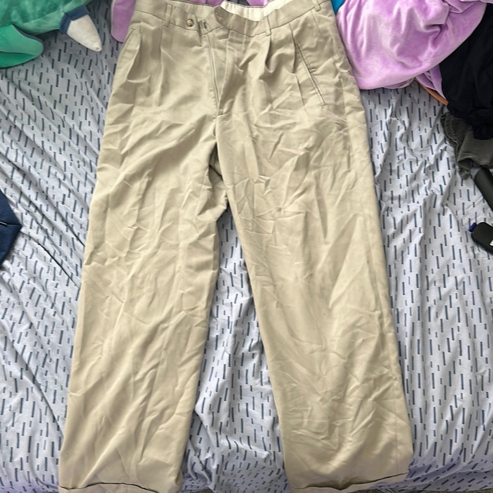 Tan Chinos Relaxed Fit Lightweight Cotton